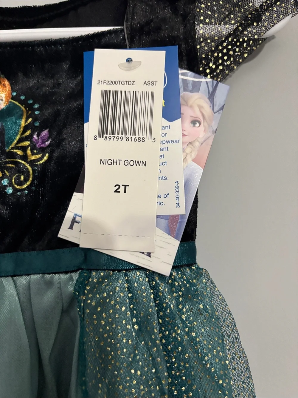 Disney Teal and Black Princess Dress with Purple Accents